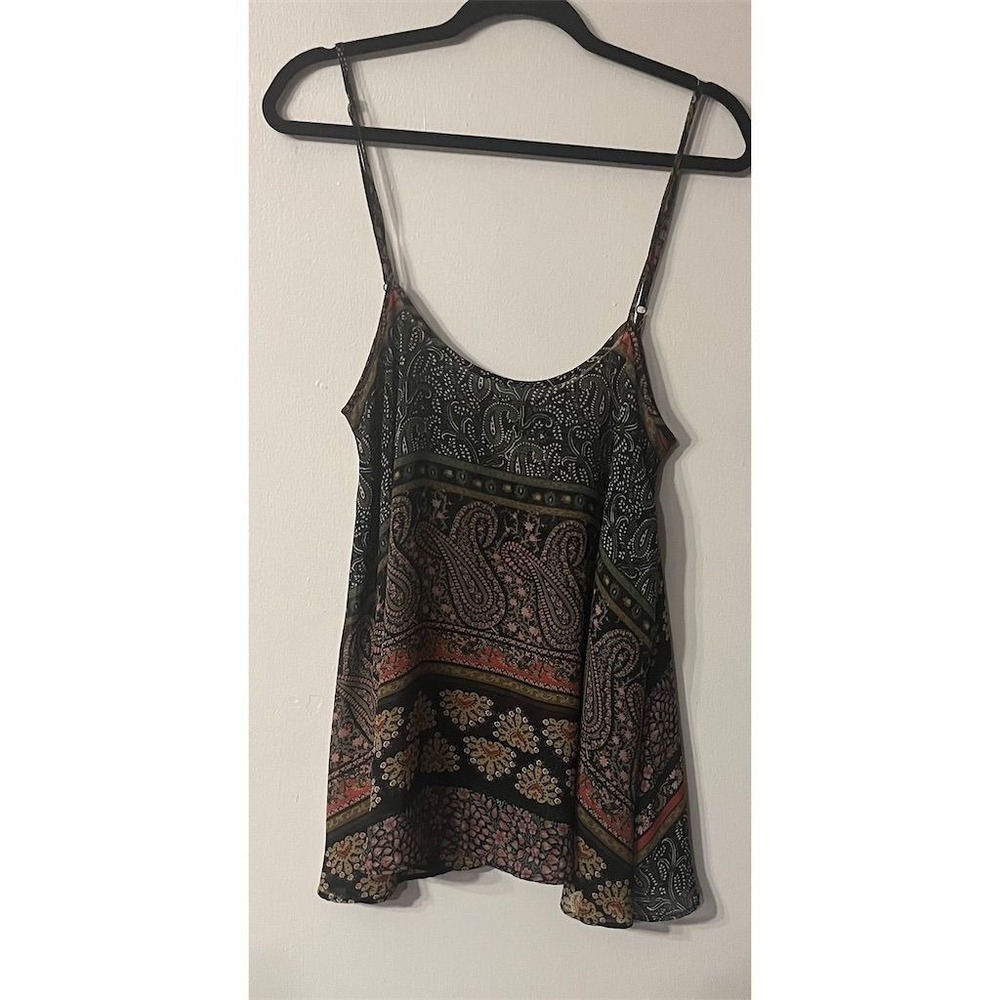 Show Me Your Mumu Boho Paisley Tank Top Medium Adjustable Straps Festival Chic